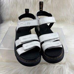 Dr. Martens White and Black Sporty Sandals